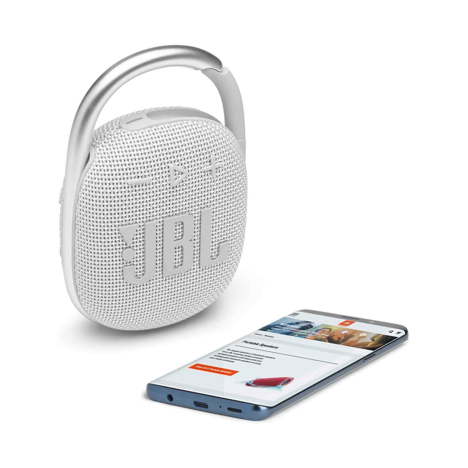 مكبر صوت JBL كليب 4 بلوتوث المحمول (أبيض)