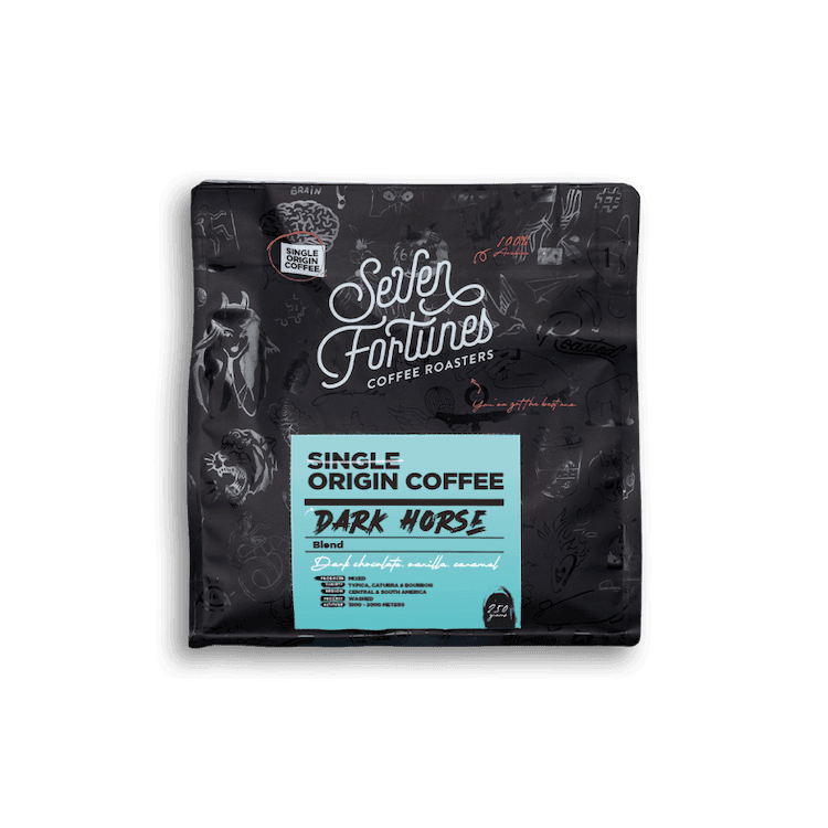 Seven Fortunes Dark Horse Espresso Blend, 250g (Whole Bean)